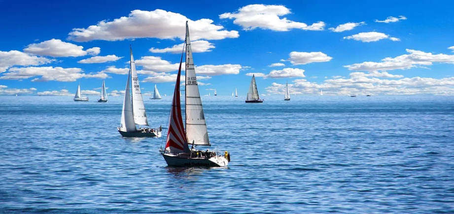 boats floating on the sea